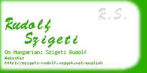 rudolf szigeti business card